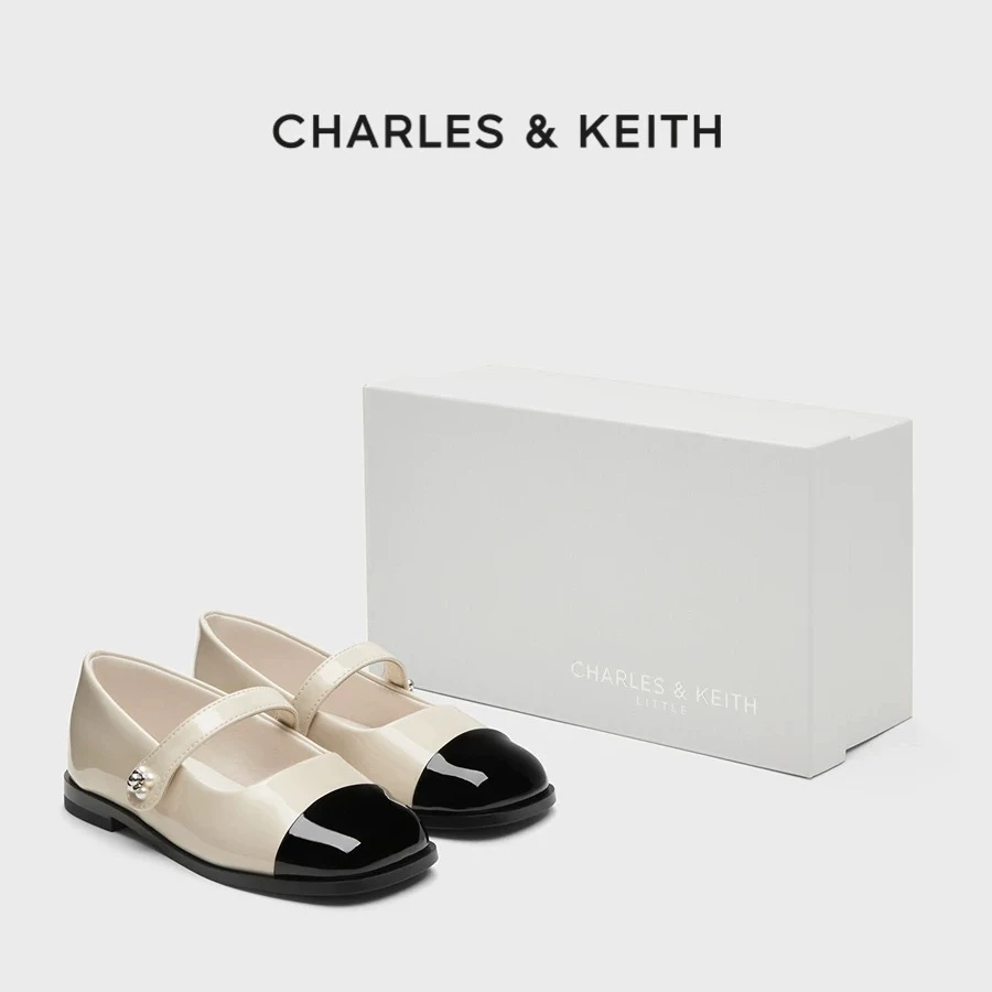CHARLES & KEITH拼色漆皮玛丽珍童鞋平底单鞋 CK9-70380012