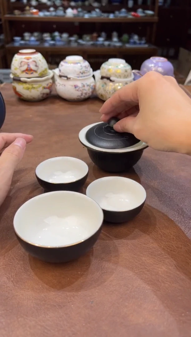 真的很便宜超好看会开片的旅行茶具
