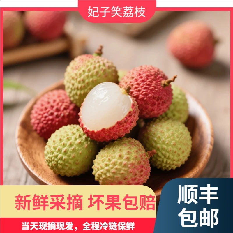 【顺丰直发】正宗妃子笑荔枝3-10斤单果16g起高州现摘新鲜水果