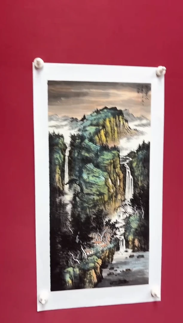 绘画国艺盛藏7月14日王老师绘画山水平尺