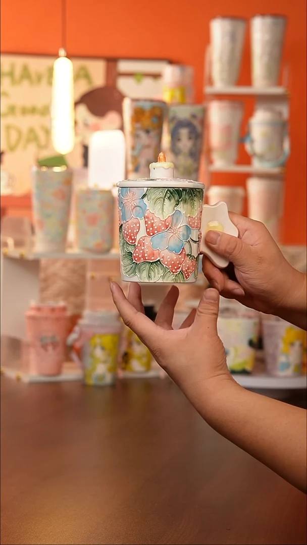 景德镇手工手绘文创陶瓷杯
