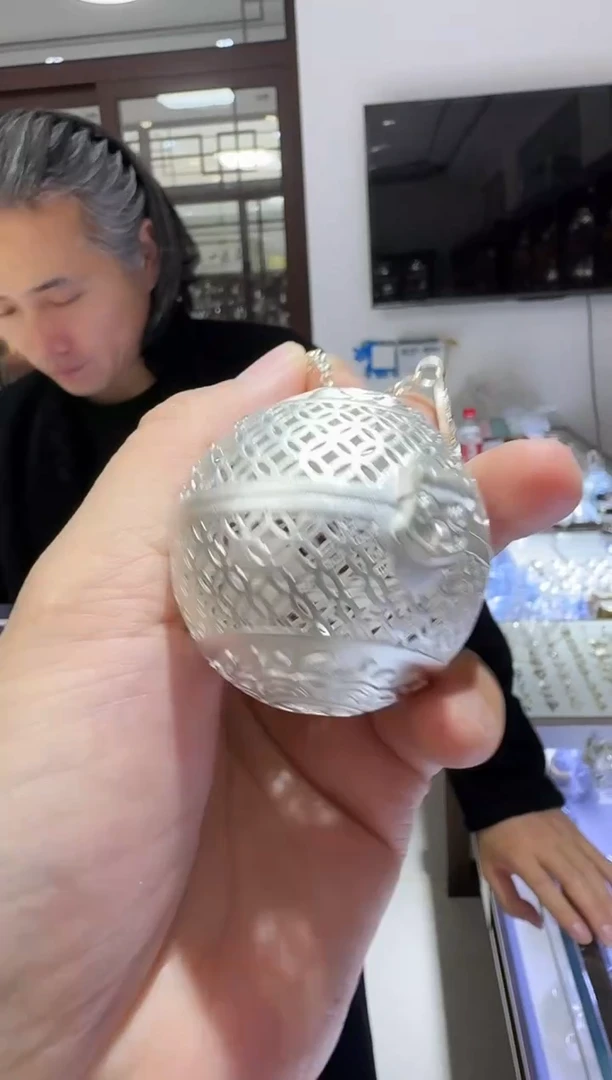 【闪购商品】足银999精工福字钱币茶球茶泡