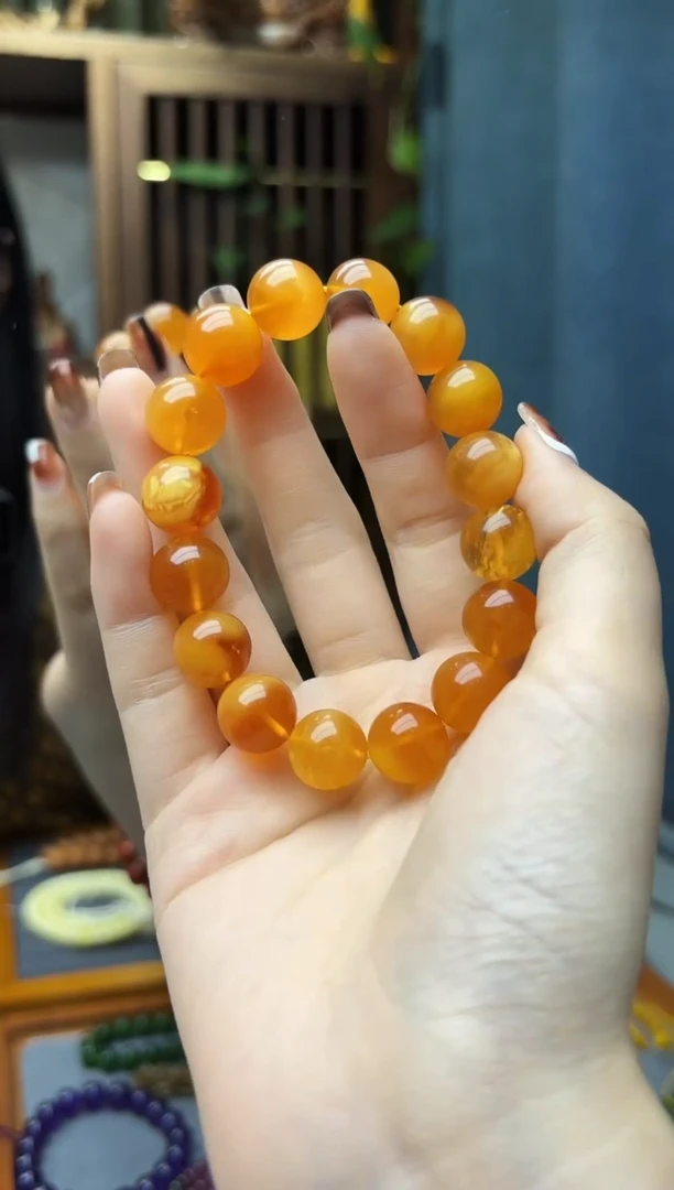 裸石蜜蜡未镶嵌蜜蜡手串YN