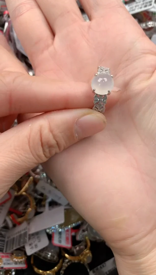 银S925镶嵌戒指翡翠666   9