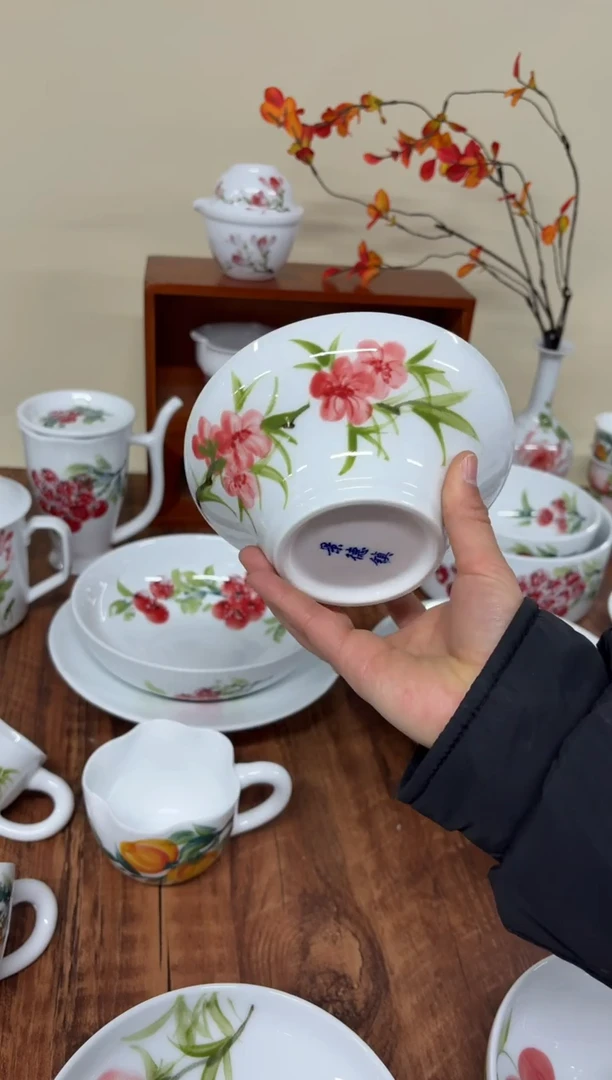 景德镇手绘釉中彩（食品级）葫芦碗