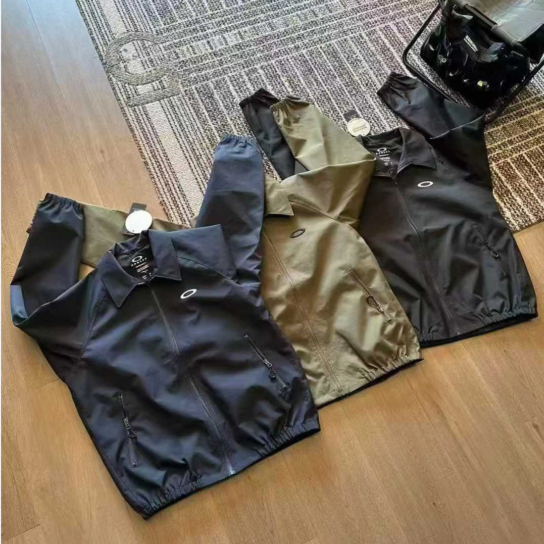 >翻领教练夹克宽松外套男款立领冲锋衣休闲春季户外