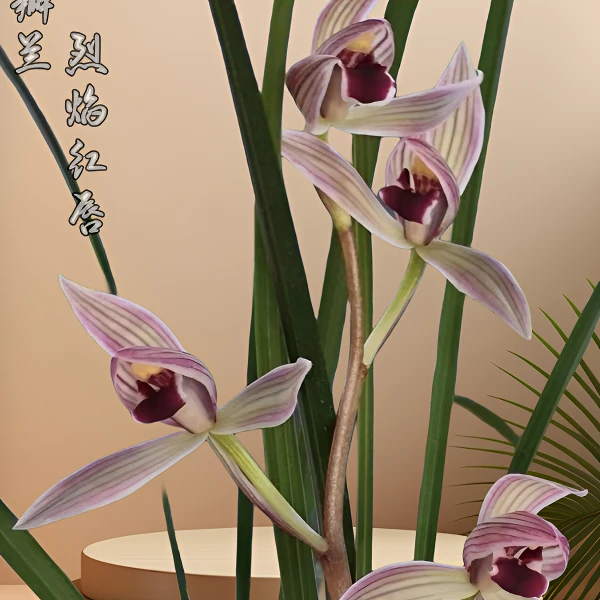 连瓣兰-烈焰红唇-人工种植组培小苗-连体2苗