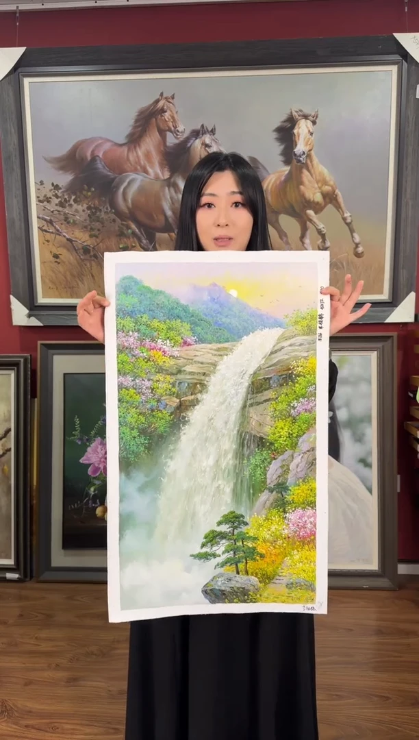 油画【28号】约50*70cm丨朝鲜原创纯手绘孤品油画丨顺丰包邮