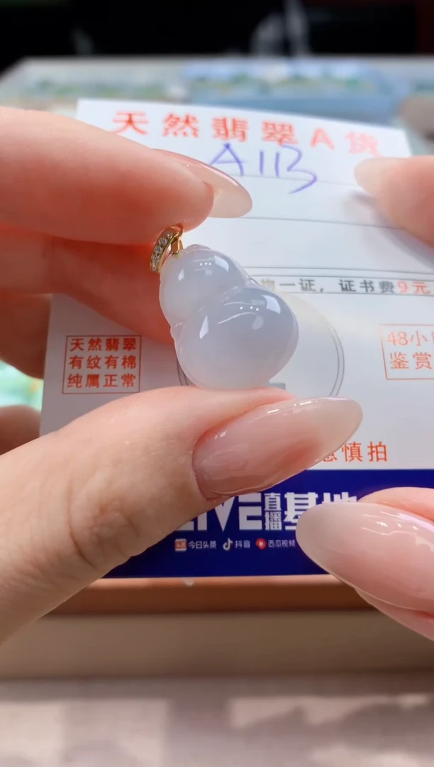 翡翠未镶嵌颈饰天然A货翡翠挂件