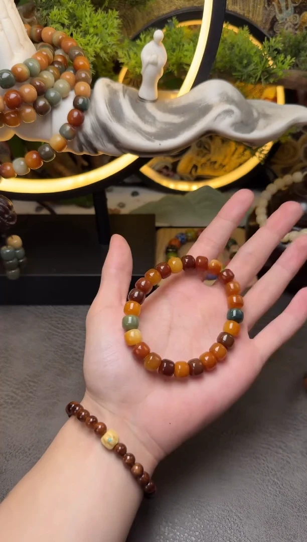 菩提根/象牙果手串菩提根炭烧焦糖老型