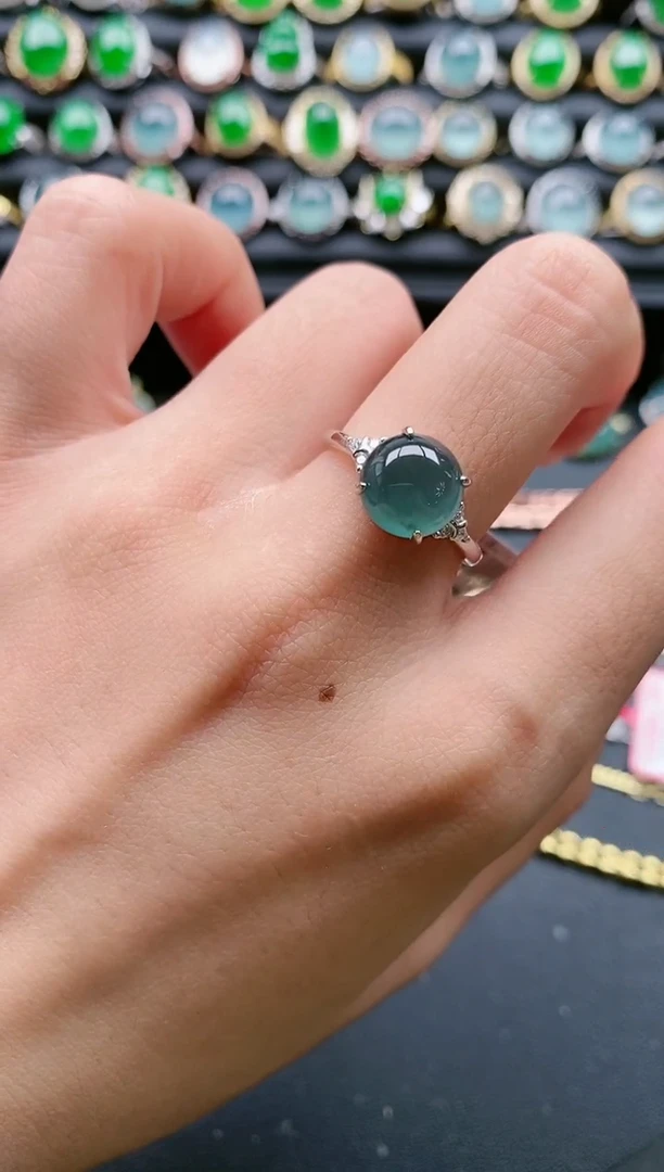 【闪购商品】翡翠戒指银S925镶嵌111111