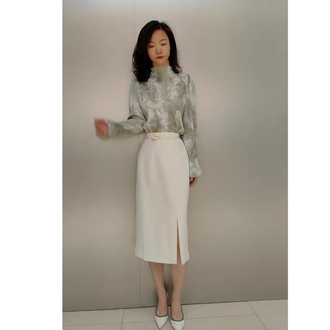 丽婉简气质极简风衬衫法式静奢风