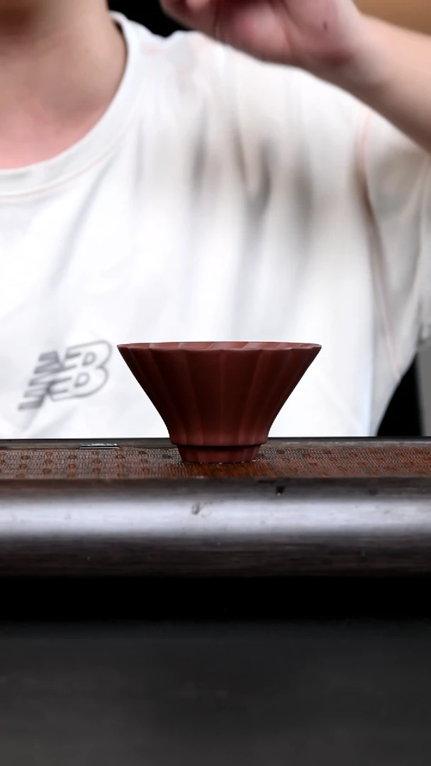 茶杯紫砂YZGT16664 静卯杯 紫泥140cc