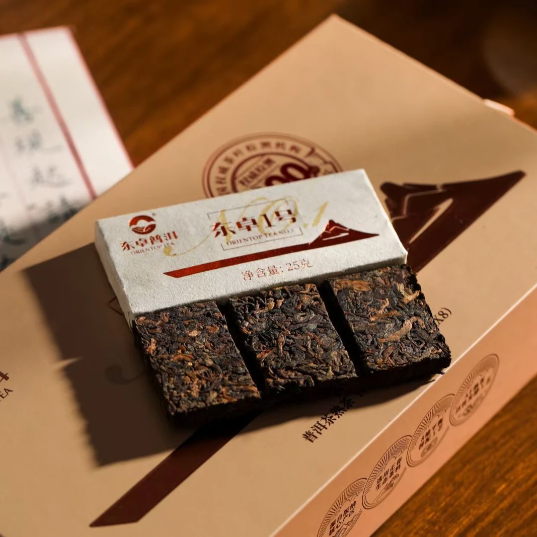 东卓1号普洱茶-熟茶巧克力砖100g-小砖便携装茶叶