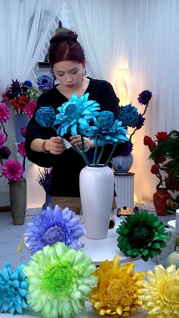 明***好永生洋蓟湖蓝5头【吸色不均】9844