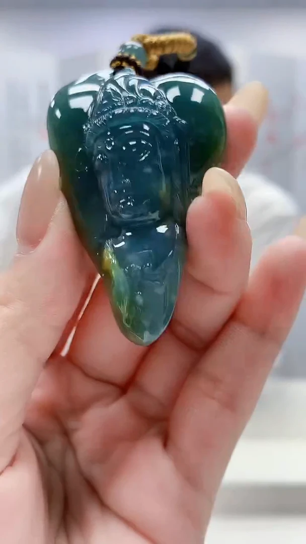 未镶嵌定制翡翠4898lr-毛货挂件35