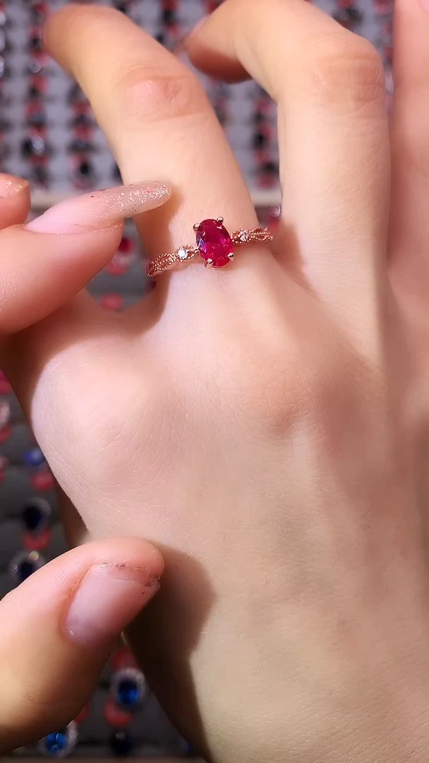 【闪购商品】红宝石戒指银S925镶嵌1111111