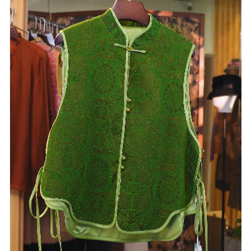 立领提花气质马甲CF2WTF2037