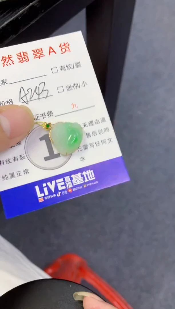 颈饰18K金镶嵌翡翠1111111111