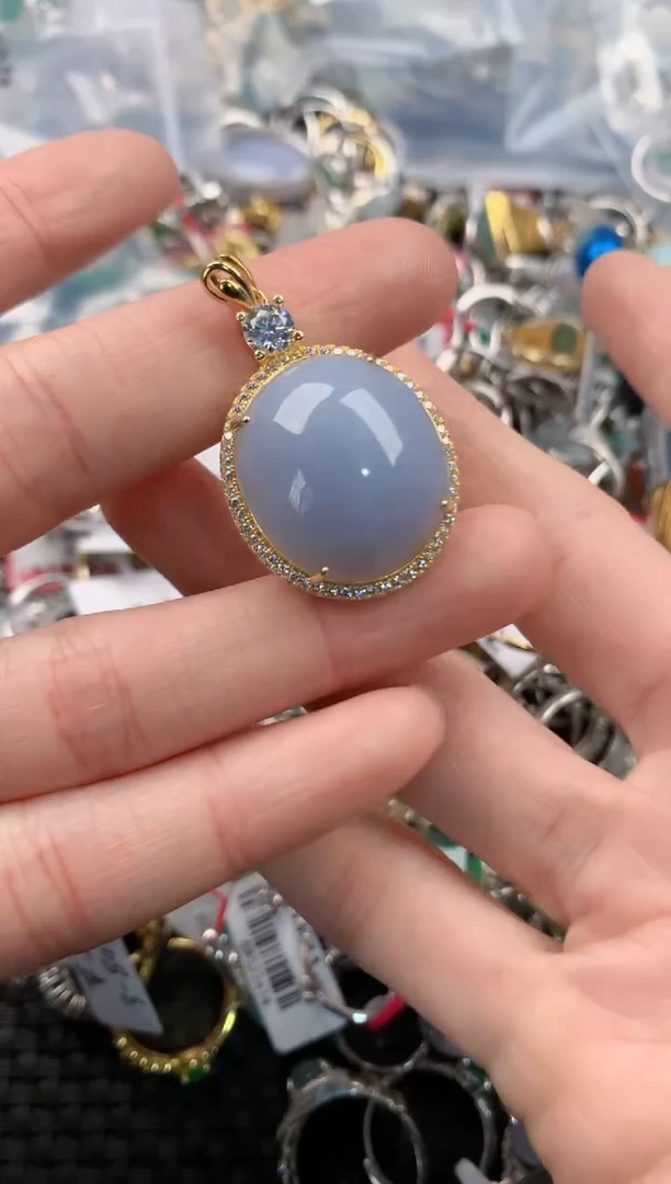 银S925镶嵌戒指翡翠333   7