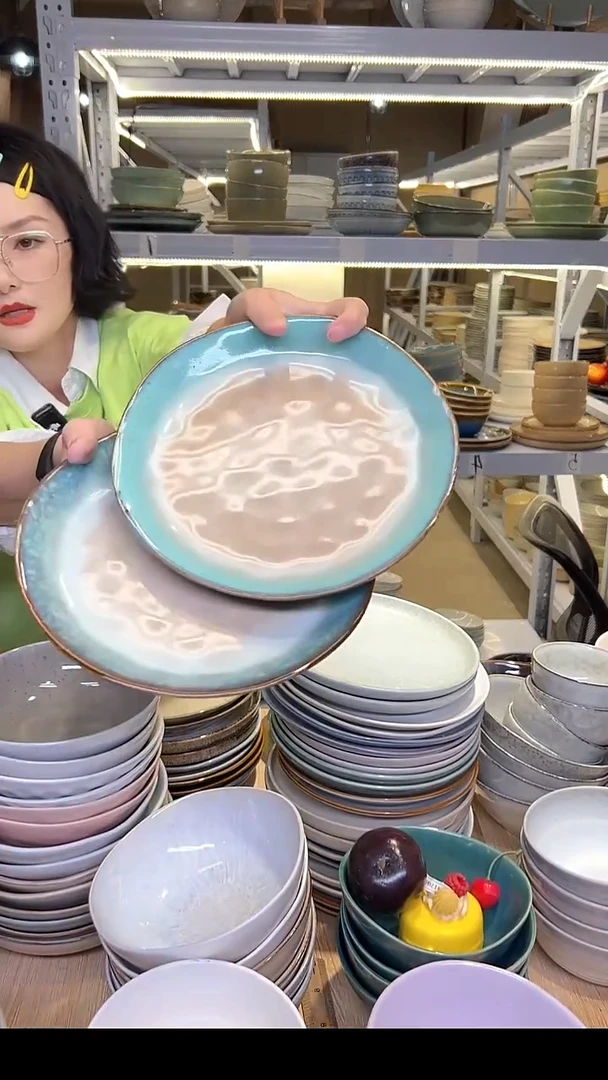 瓷504 外贸尾货高温釉下彩陶瓷餐具默认微瑕