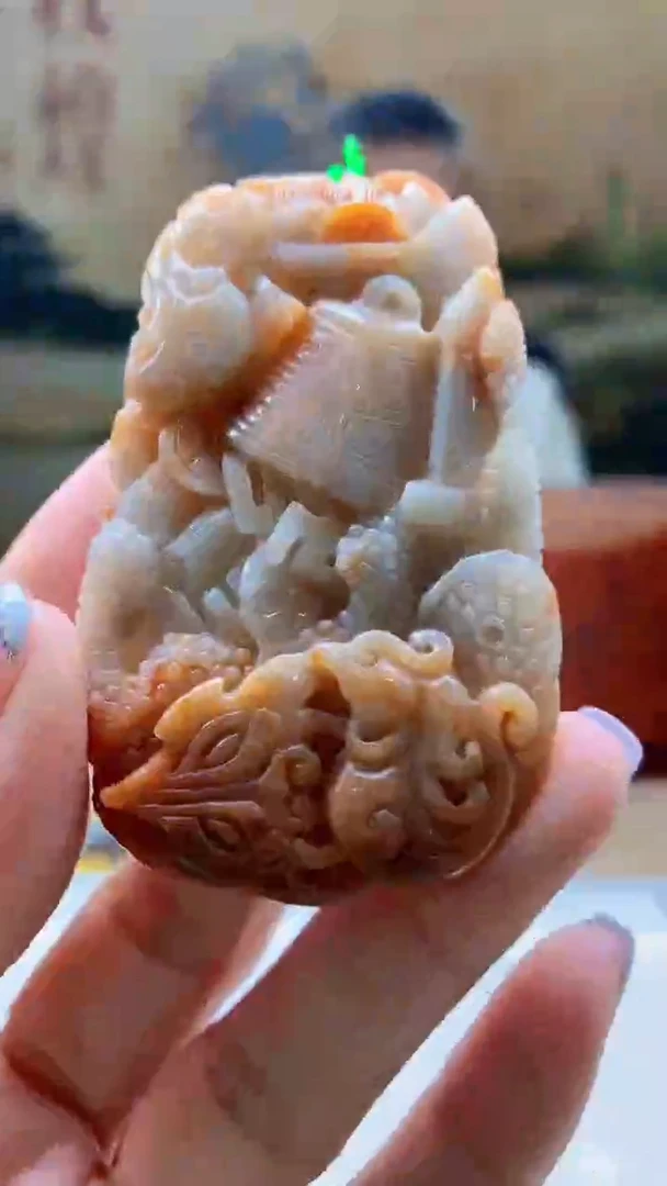 定制翡翠未镶嵌心*1102jj-毛货挂件47