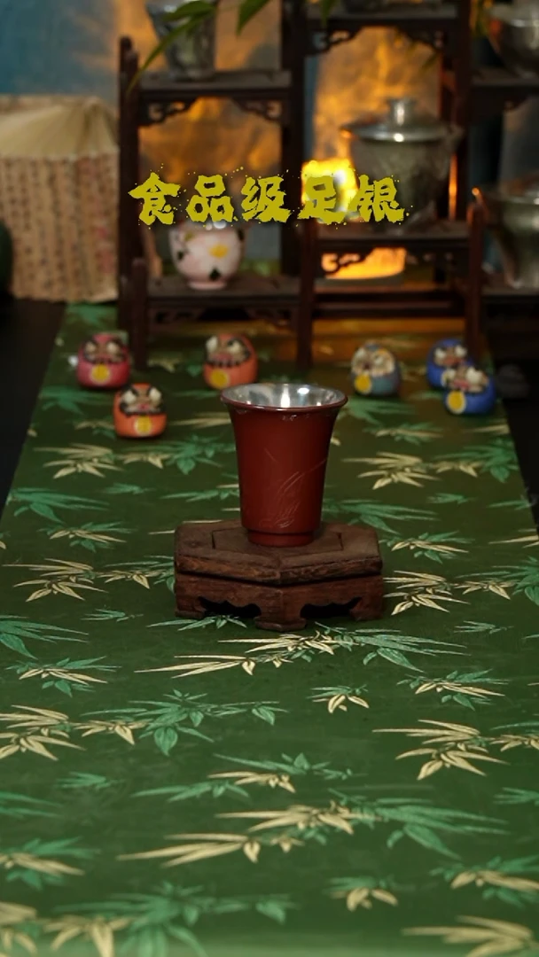 紫砂刻绘兰花主人杯