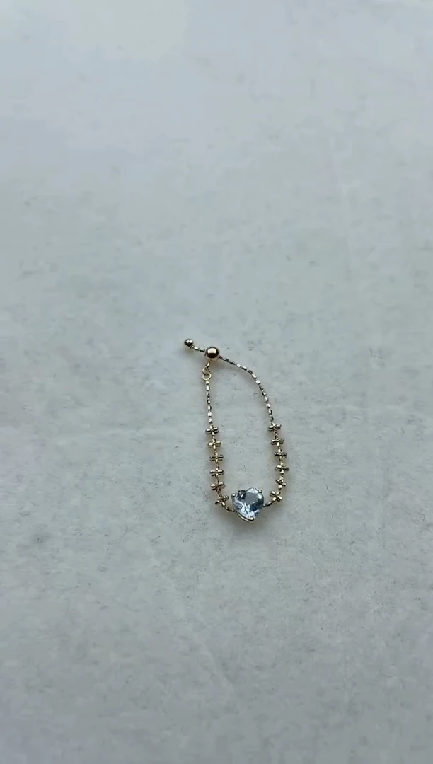 【闪购商品】海蓝宝石颈饰18K金镶嵌81