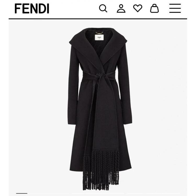 芬迪/大衣/95新/丝缎、羊毛、亮片/[251126MY]