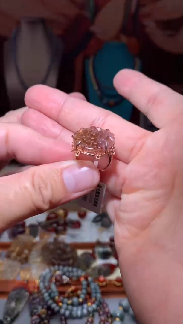 未镶嵌珠宝半成品水晶极光紫钛