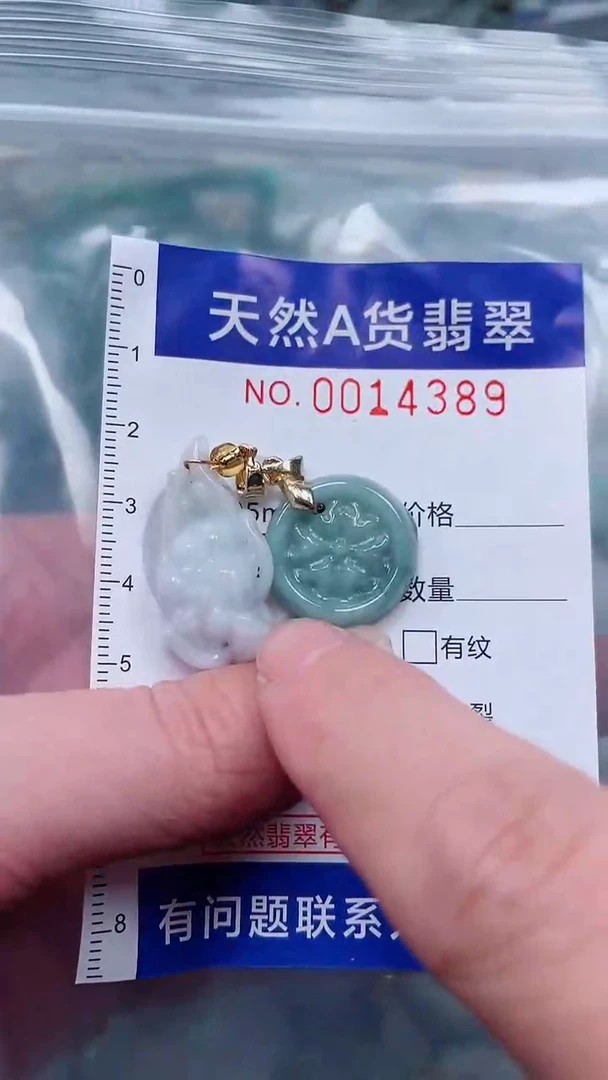 翡翠未镶嵌吊坠(赠链)1