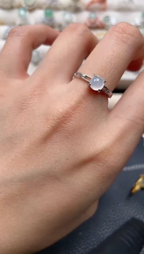 【闪购商品】翡翠戒指银S925镶嵌2222222222  7