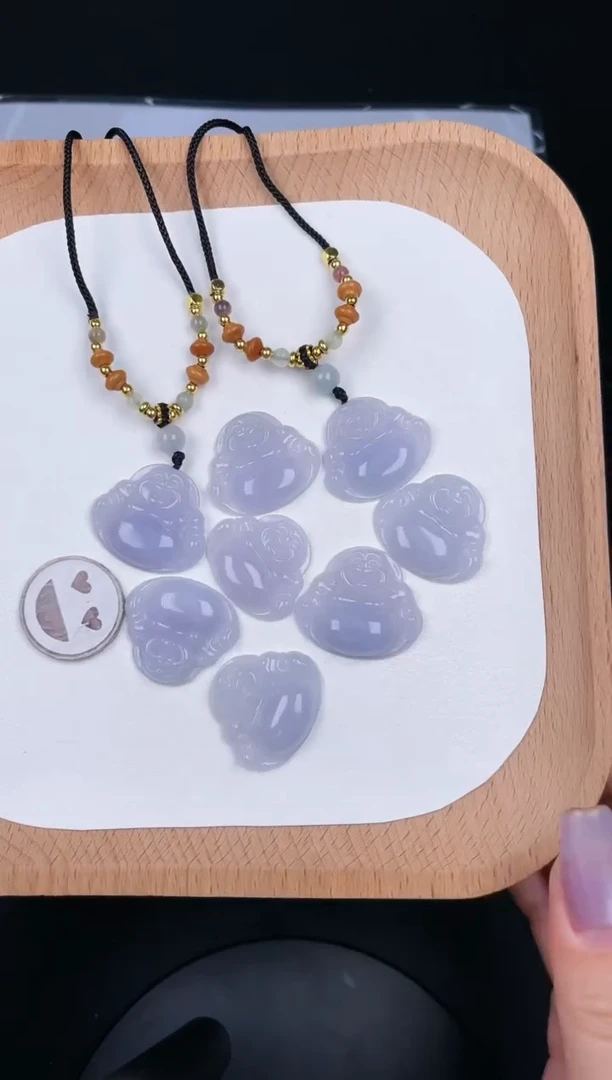 翡翠未镶嵌颈饰LC015翡翠紫小佛（多样性发其一）