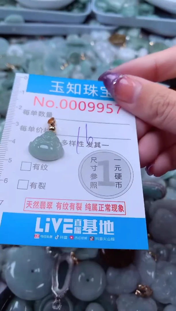 翡翠未镶嵌吊坠(不含链)9957