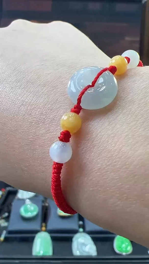 未镶嵌挂件翡翠儿童手绳