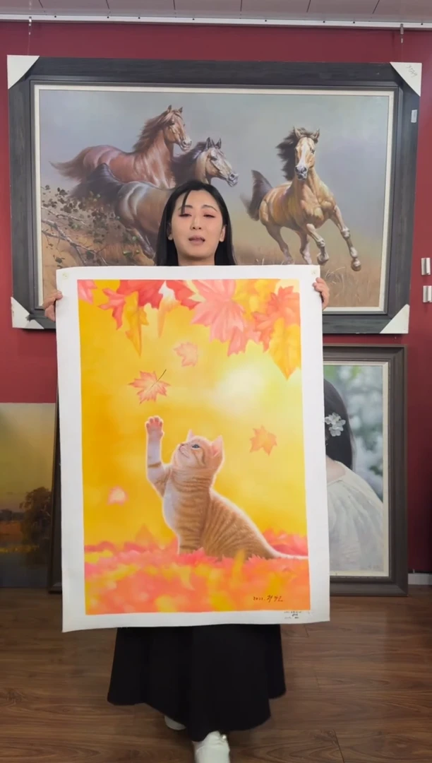 油画【58号】约90*60cm丨朝鲜原创纯手绘孤品油画丨顺丰包邮