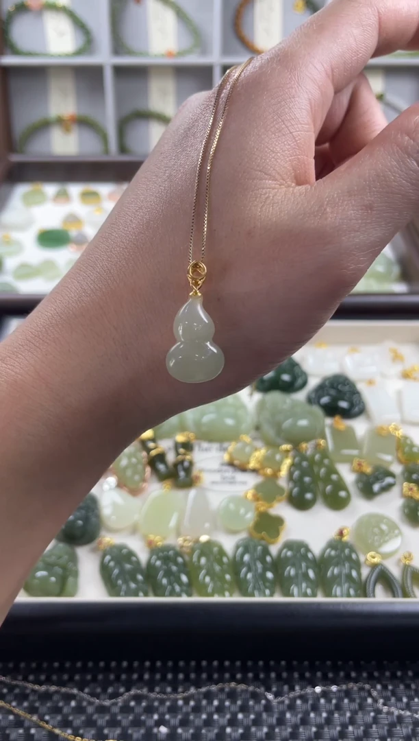 吊坠(不含链)银S925镶嵌和田玉1