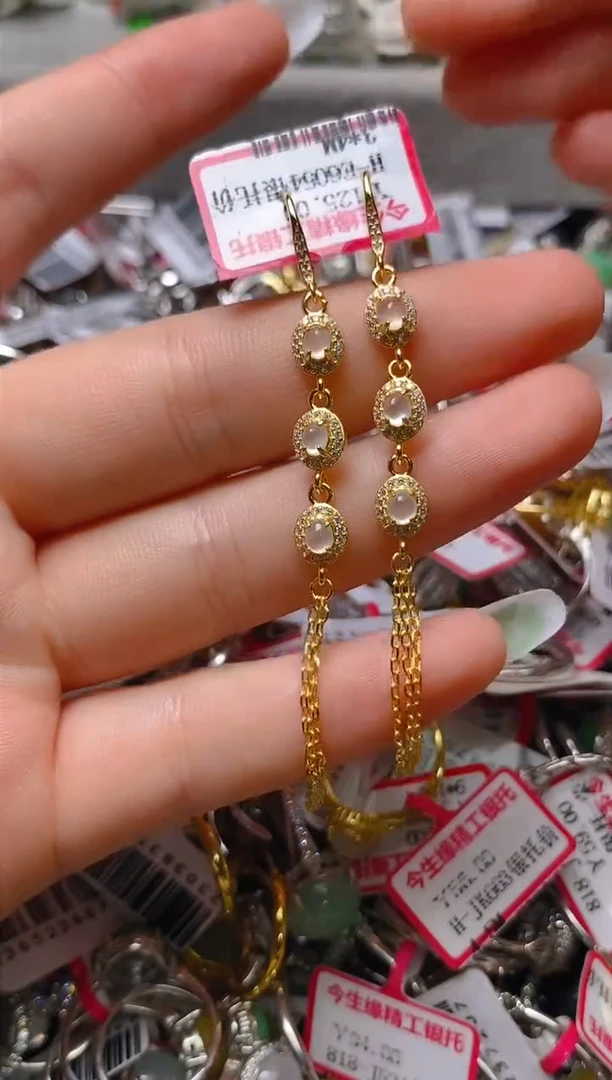 银S925镶嵌戒指翡翠百内无证书