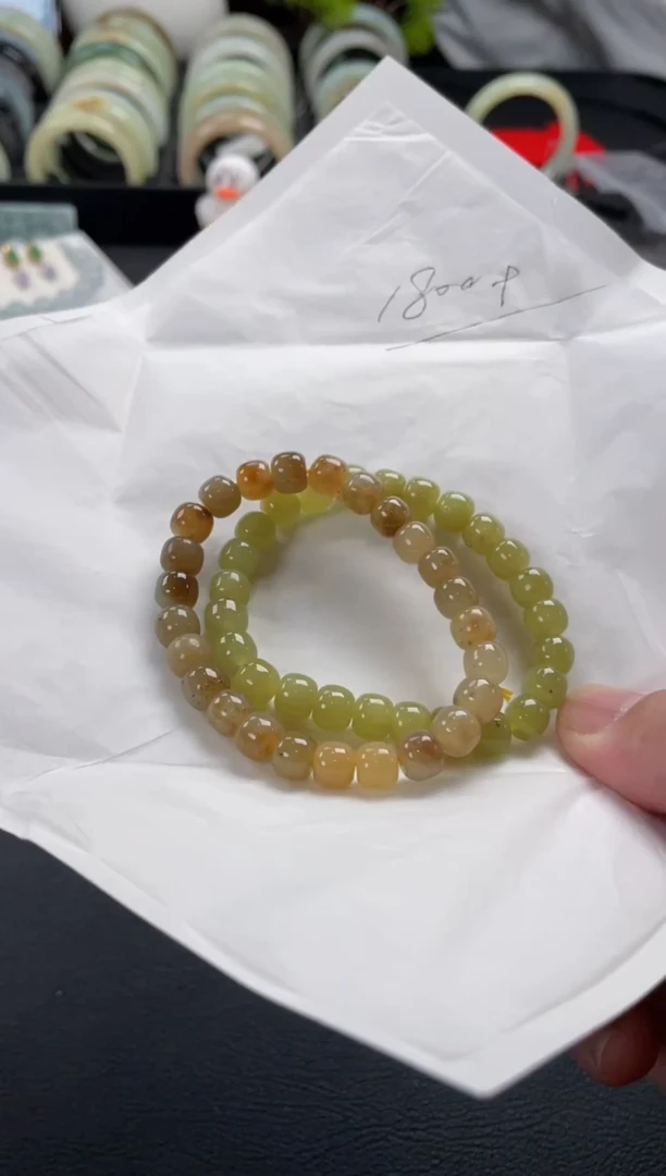 【闪购商品】和田玉（糖玉）手链未镶嵌有纹裂