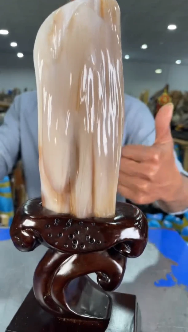 【闪购商品】硅化玉摆件未镶嵌63