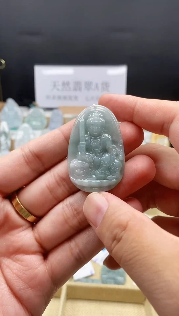 翡翠未镶嵌吊坠(不含链)91文殊（属兔守护神）