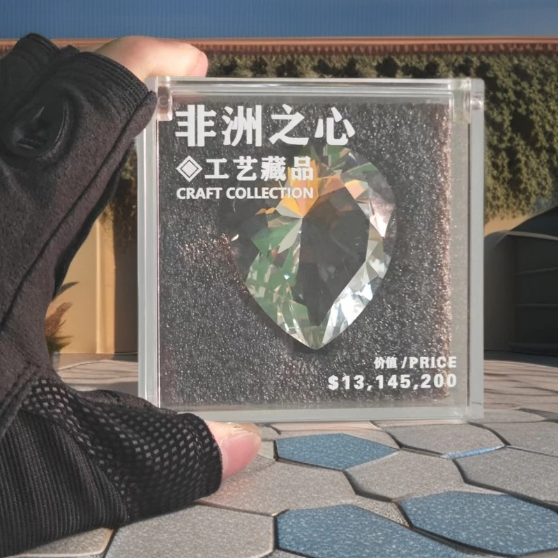 三角洲珍藏版非洲之心1:1超还原模型质量高版超大号水晶材质高透