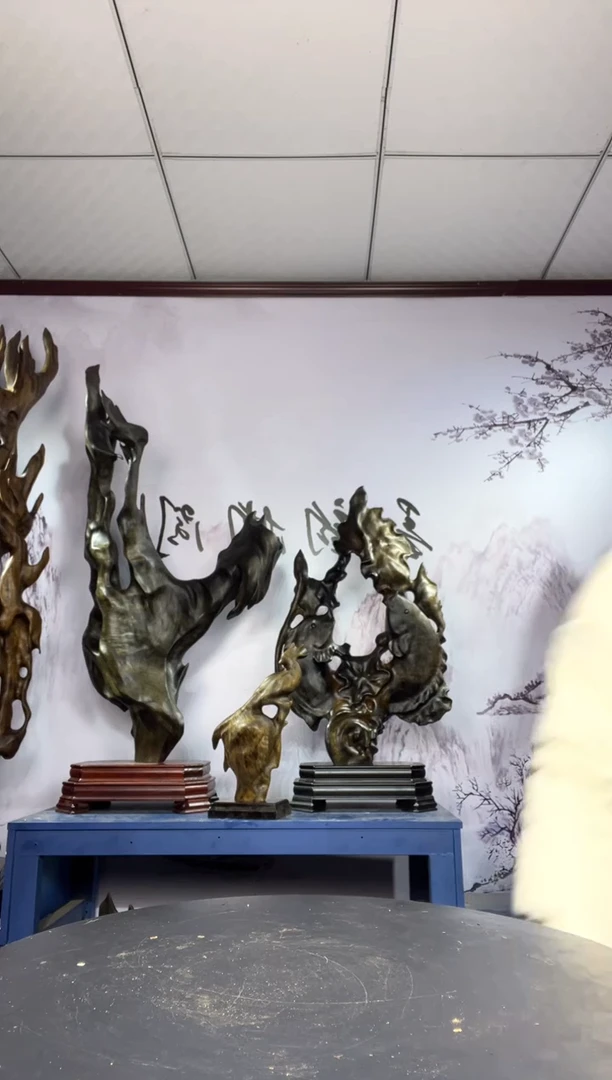 金丝楠木雕款理**旬金丝楠木工艺品摆件