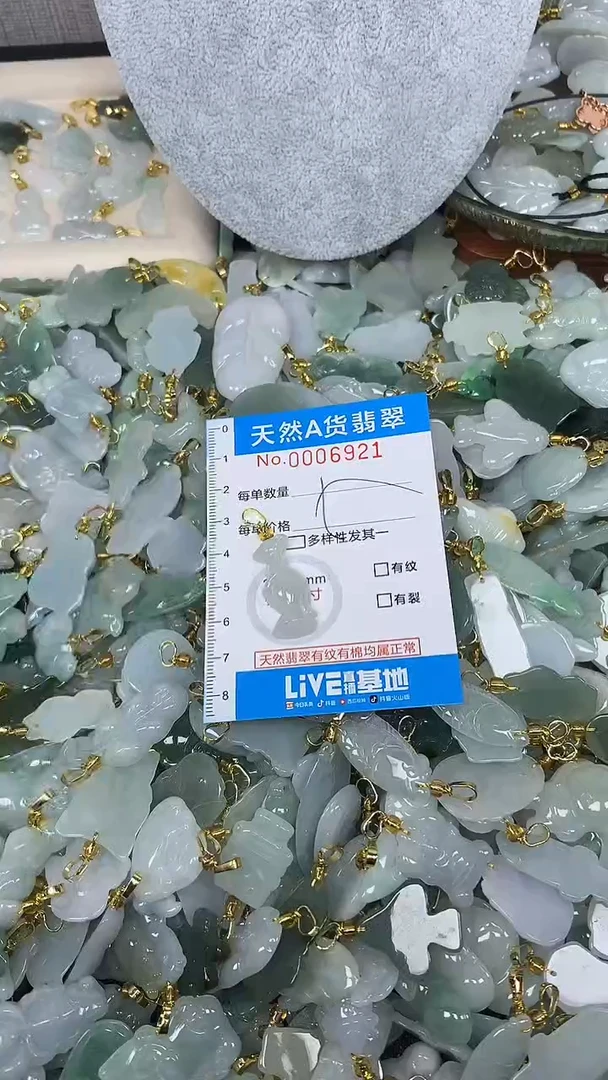 翡翠未镶嵌颈饰净货挂件-6921