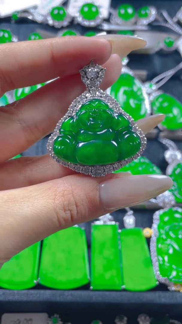 颈饰银S925镶嵌翡翠11