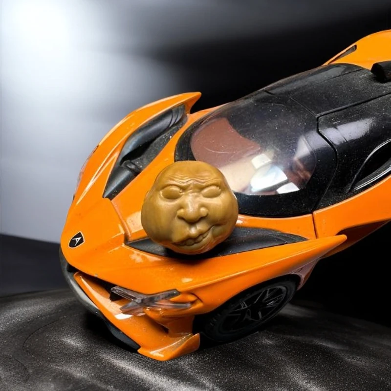 「搞怪百态」尺寸17-18mm精工猴头核桃雕刻 孔道镶嵌 猴头配饰