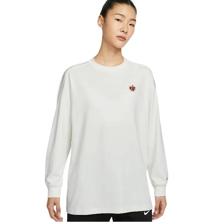 【新】NIKE耐克25年新款新春男女款苹果针织长袖套头T恤IB1670-133
