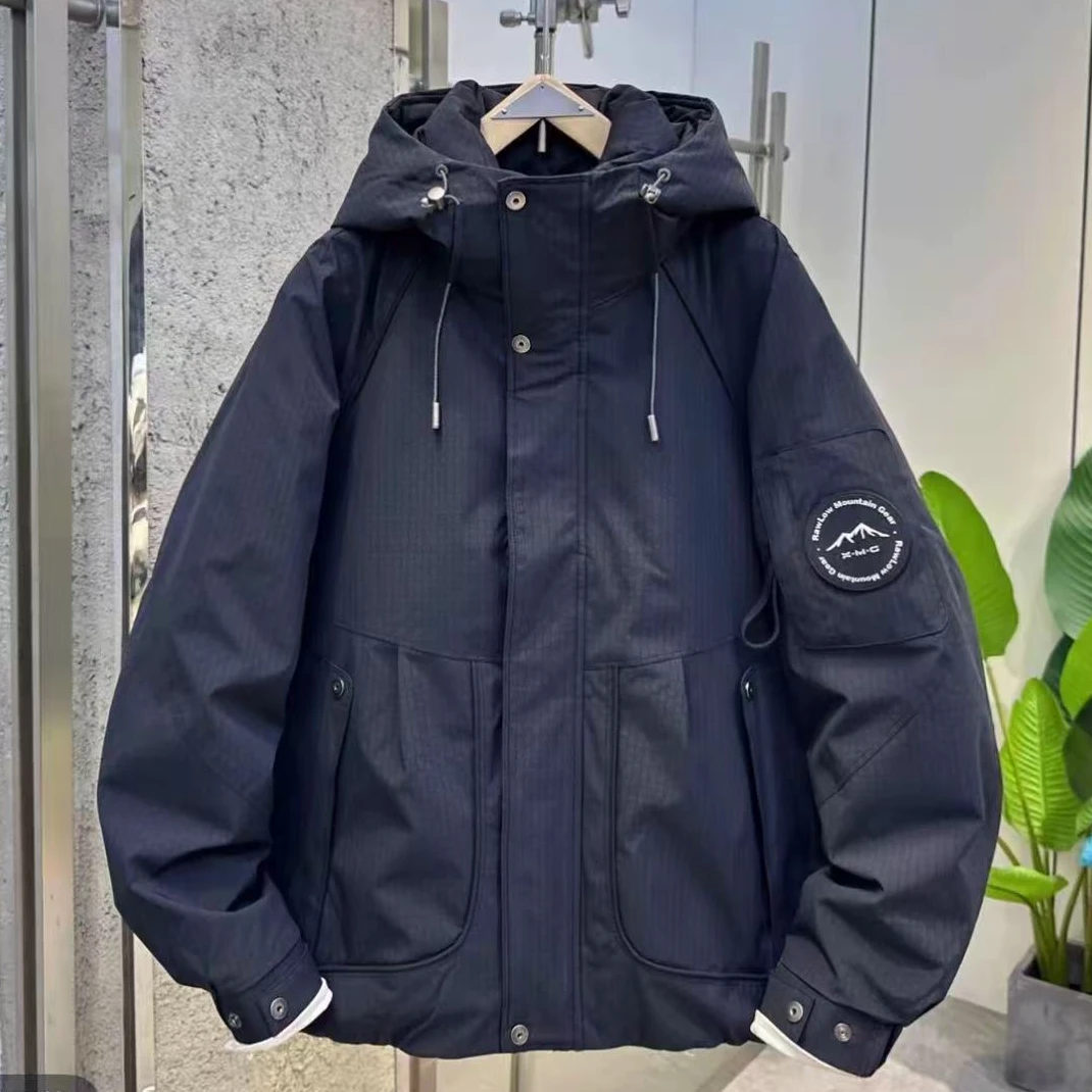 DM6866*黑【余晖岛】冬款预寒工装连帽保暖羽服外套#