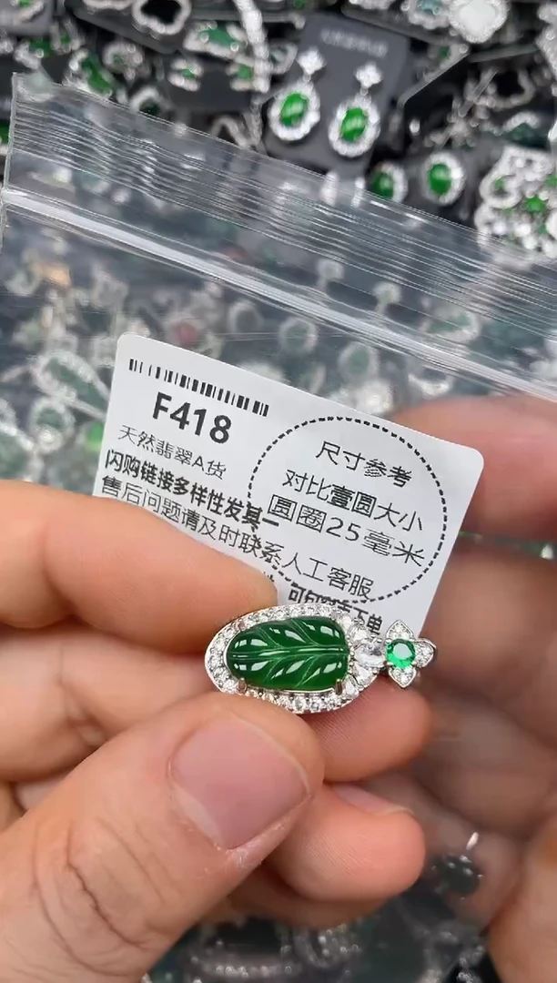 颈饰未镶嵌翡翠F418吊坠