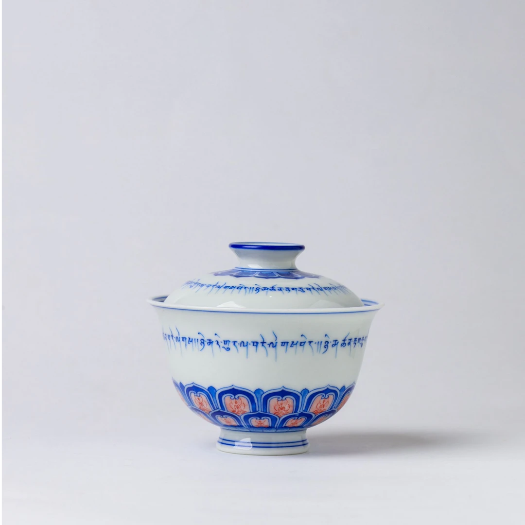 【李国庆专属】敦煌·平安颂青花版小盖碗